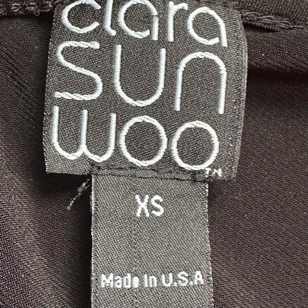 CLARA SUNWOO Little Black Scoop Neck Midi Summer Dress Sz XS Thick Material.. - Picture 8 of 11